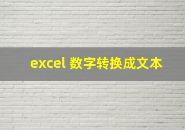 excel 数字转换成文本